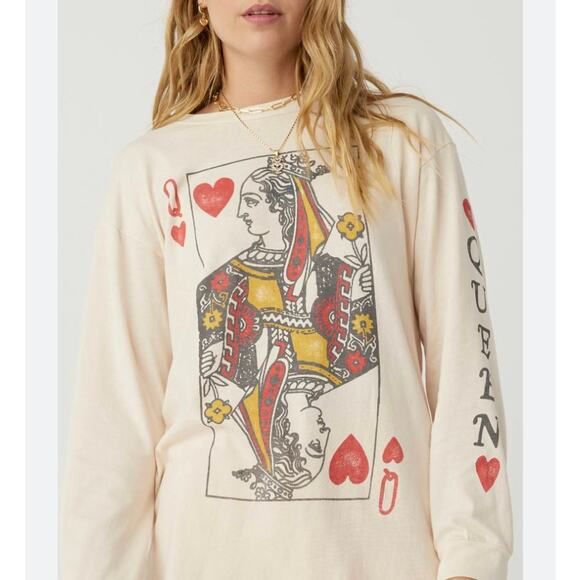 DayDreamer For Free People Queen of Hearts Oversized Top Size XS | Poshmark