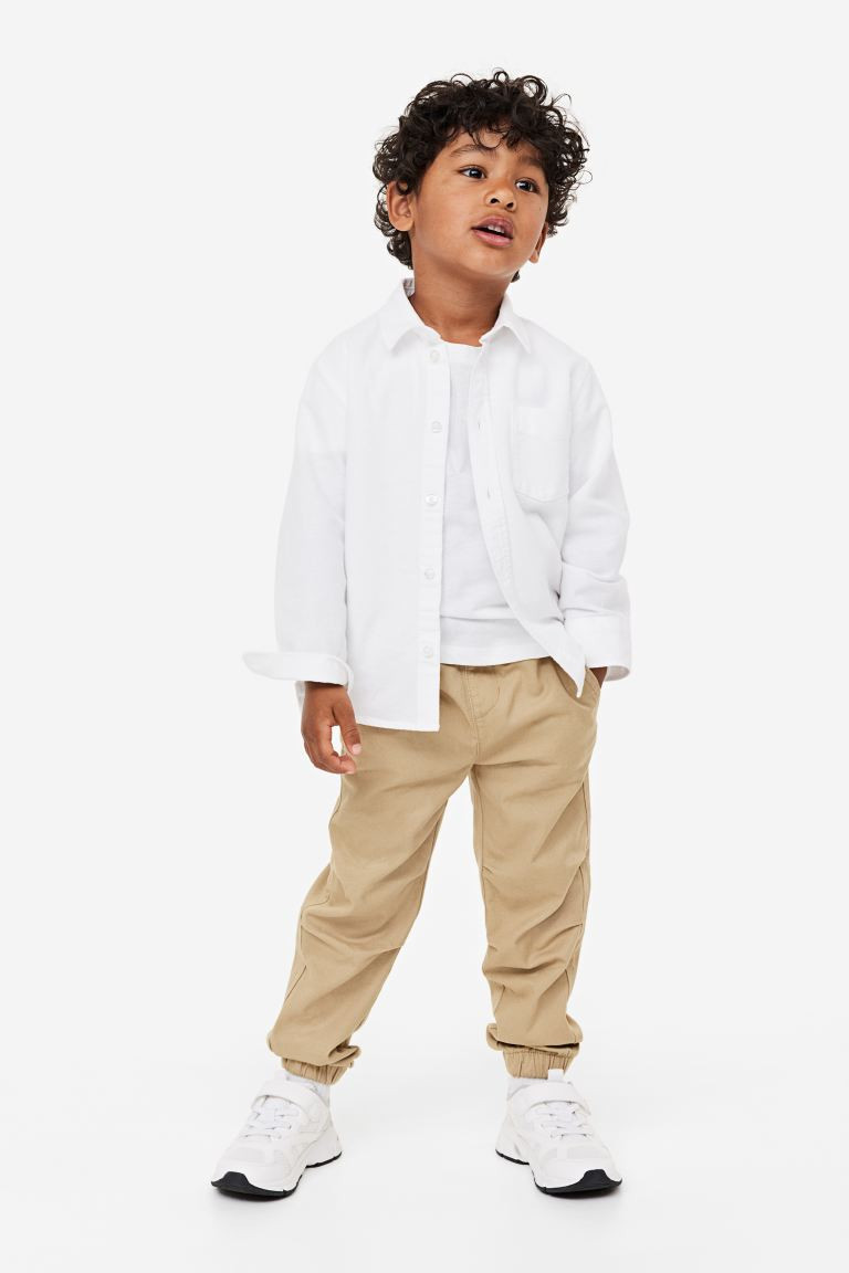 Twill Joggers - Dark green - Kids | H&M US | H&M (US + CA)