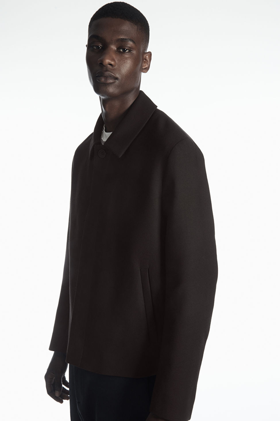 WOOL-BLEND JACKET - DARK BROWN - COS | COS UK