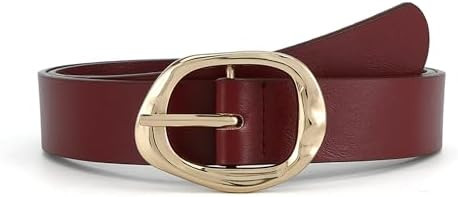 Earnda Women Leather Belt for Jeans Dresses Fashion Buckle Waist Belts | Amazon (US)