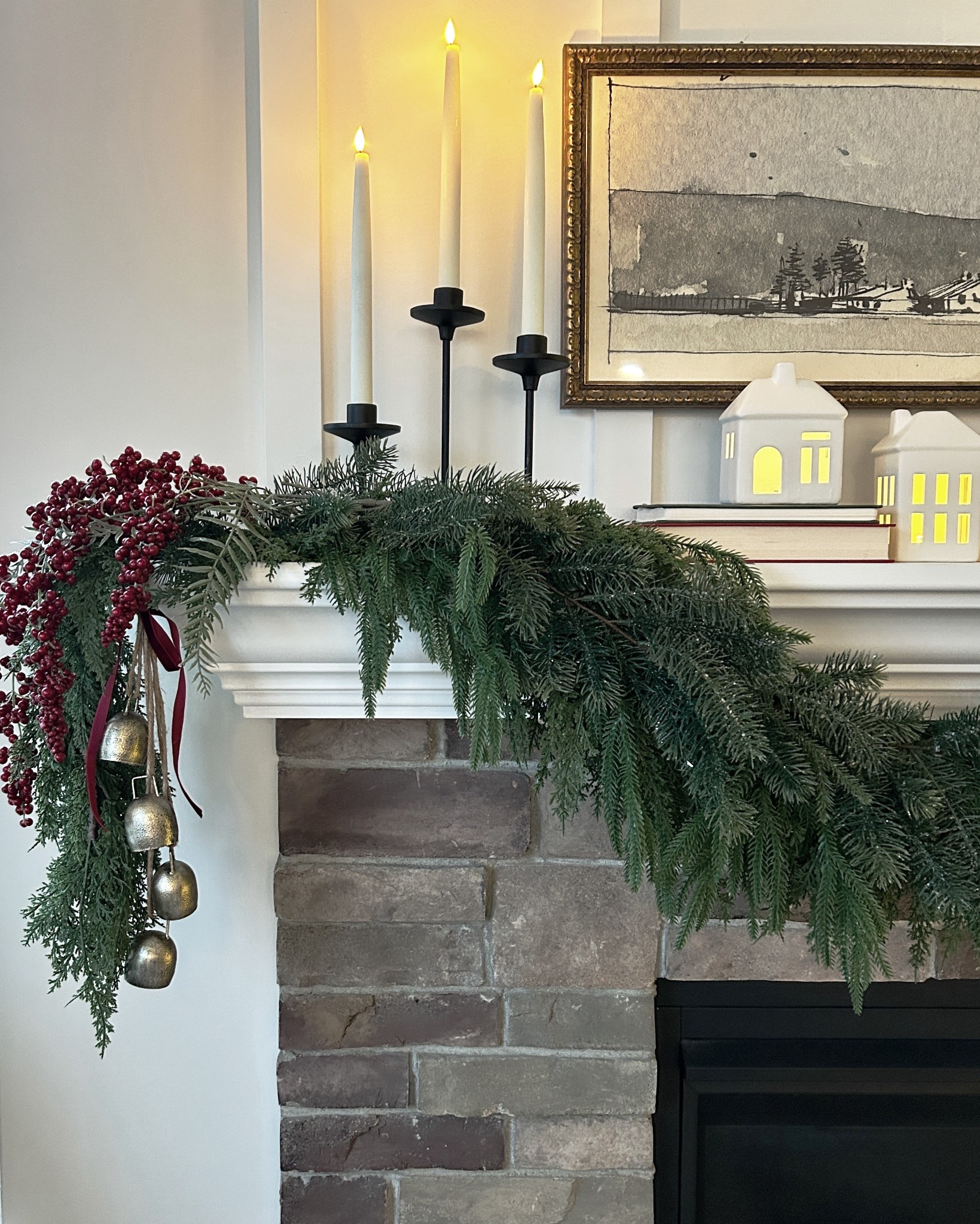 The other side of last year’s holiday mantel. Not sure I’m going to change it much this year! 

Christmas garland
Fireplace garland
Mantel garland 
Berry stems 
Gold bells
Ceramic light up houses 


#LTKHome #LTKHoliday #LTKSeasonal