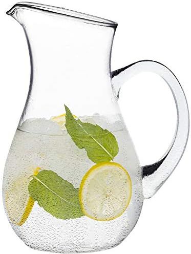 Amazon.com: Glass Water Pitcher with Spout – Elegant Serving Carafe for Water, Juice, Sangria, ... | Amazon (US)