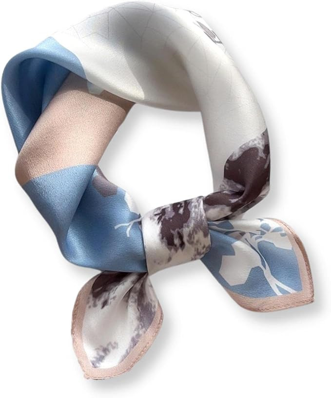 PoeticEHome 100% Mulberry Silk Neck Scarf 21"x21" Small Square Scarfs for Women Gift Packed | Amazon (US)