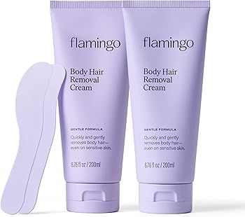 Flamingo Body Hair Removal Cream - 6.76 fl oz - Pack of 2 - Gentle Formula - Safe for Sensitive S... | Amazon (US)