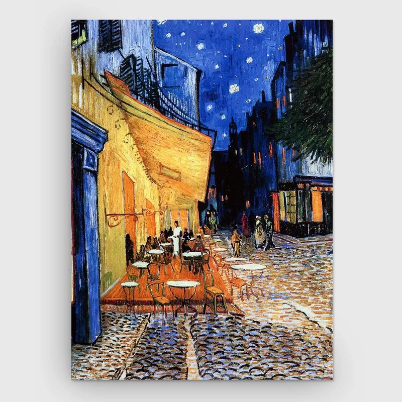 The Café Terrace by Vincent Van Gogh - Print on Canvas | Wayfair North America