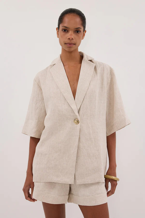 NALA NATURAL LINEN RESORT SHIRT | DISSH