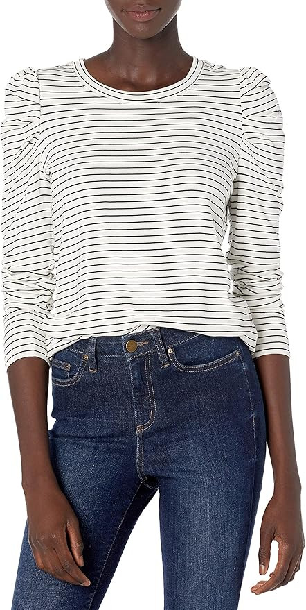 Amazon Essentials Women's Supersoft Terry Pleated-Sleeve Sweatshirt (Previously Daily Ritual) | Amazon (US)