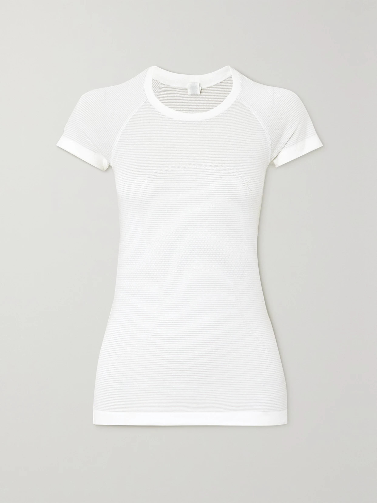 lululemon - Swiftly Tech 2.0 Striped Stretch T-shirt - White | NET-A-PORTER (US)