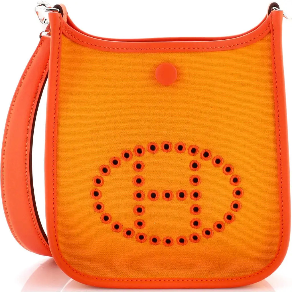 Pre-Owned Hermes Neo Evelyne Bag Toile and Leather TPM in Feu at Nordstrom, Size X-Small | Nordstrom