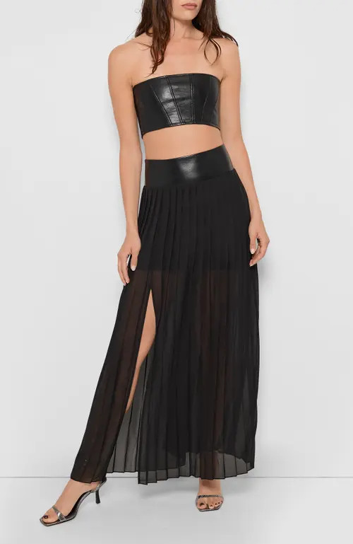 AS by DF Felice Pleated Skirt in Black at Nordstrom, Size Medium | Nordstrom