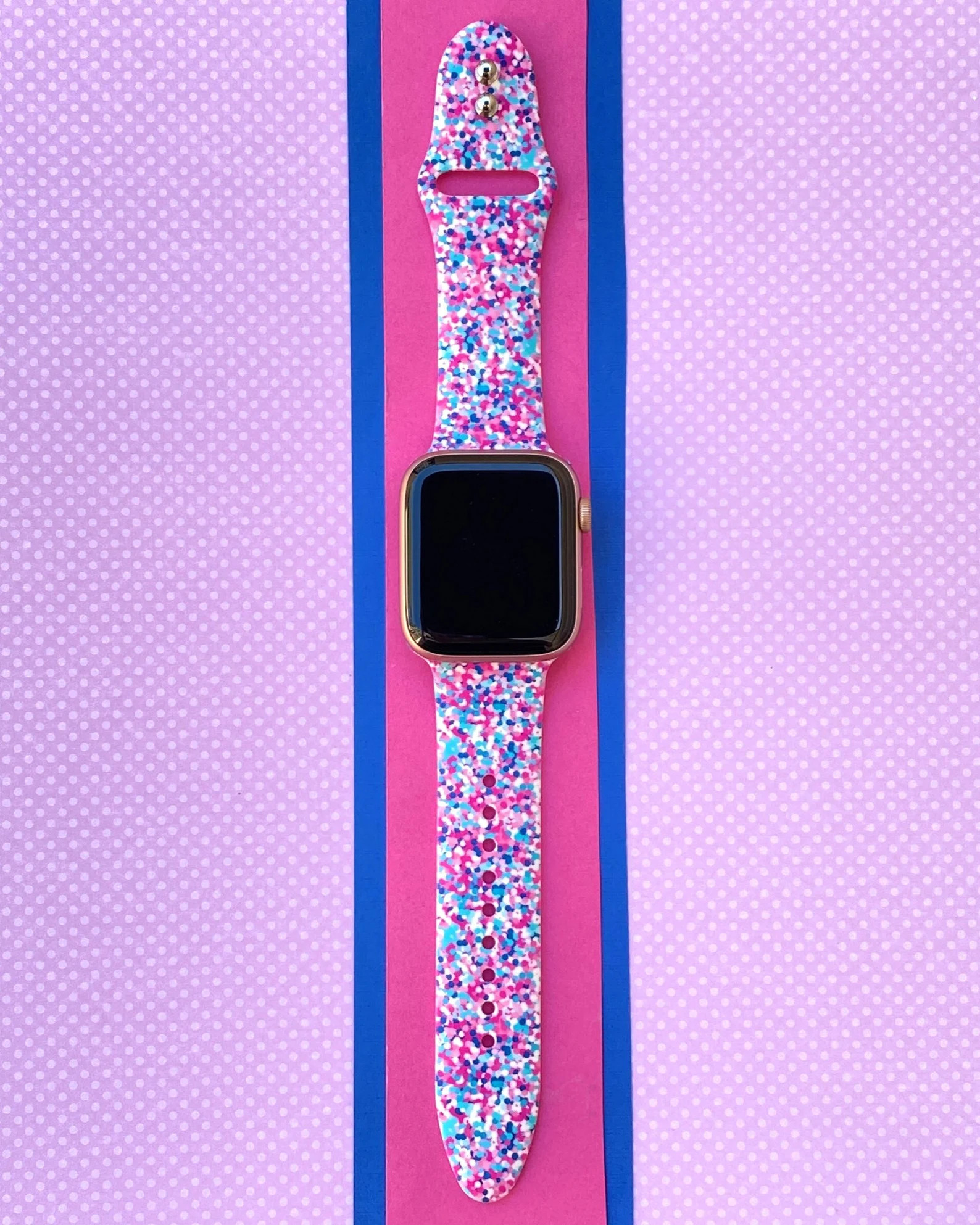 Pink and Blue Splatter Watch Band 38mm 40mm 41mm 42mm 44mm 45mm S/M M/L Series 1,2,3,4,5,6,7,8,9 ... | Etsy (Global)