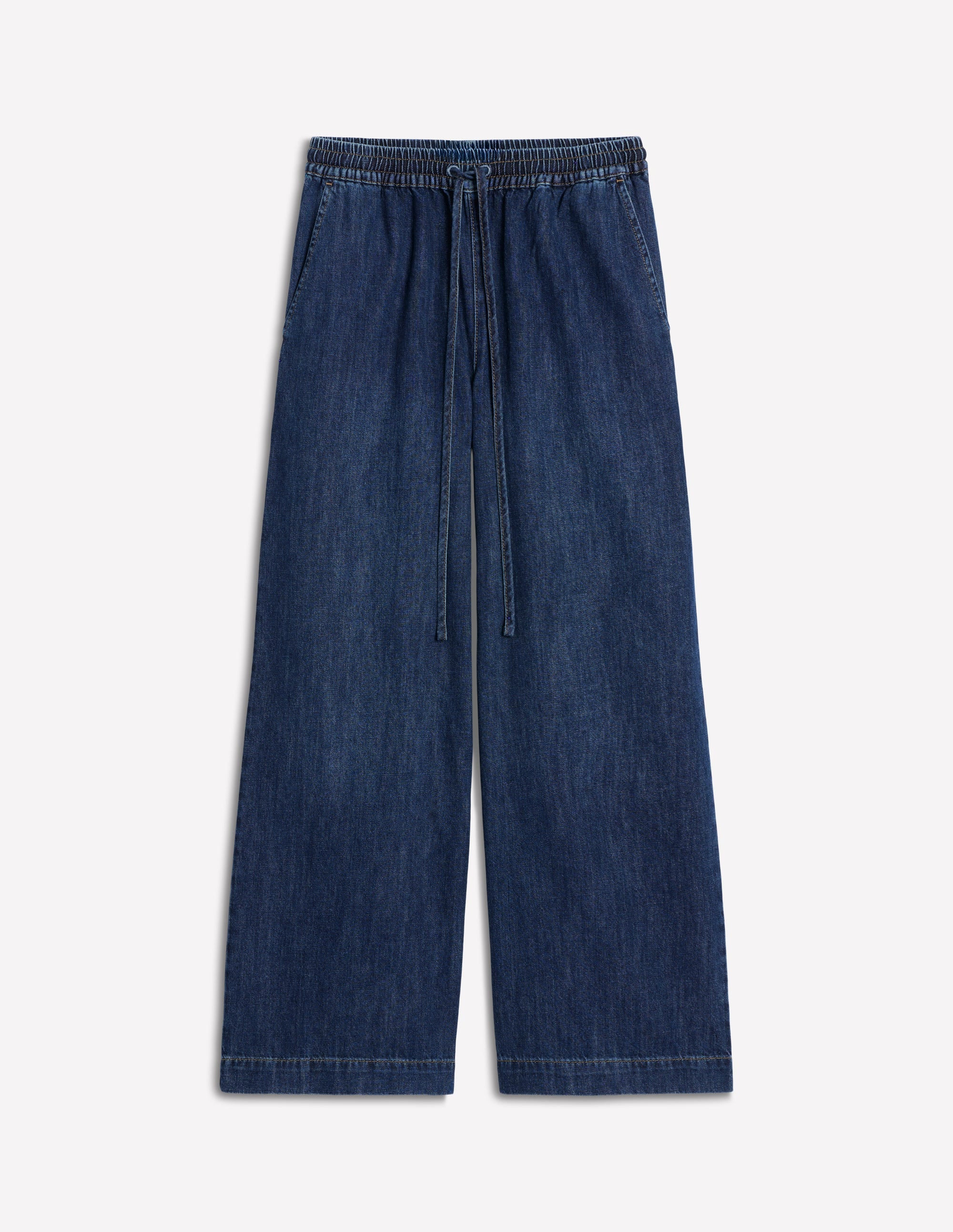 Drawcord Denim Trousers-MID WASH | Boden UK