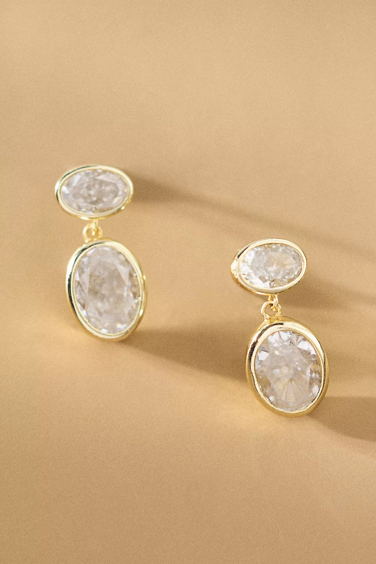 Shashi Oval Bezel Drop Earrings | Anthropologie (US)