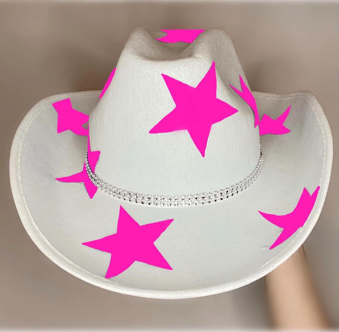 Neon Pink Cowboy Hat - Etsy | Etsy (US)