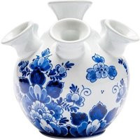 Tulip Vase, Delft Blue Hand-Painted Porcelain Tulipiere | Etsy (US)