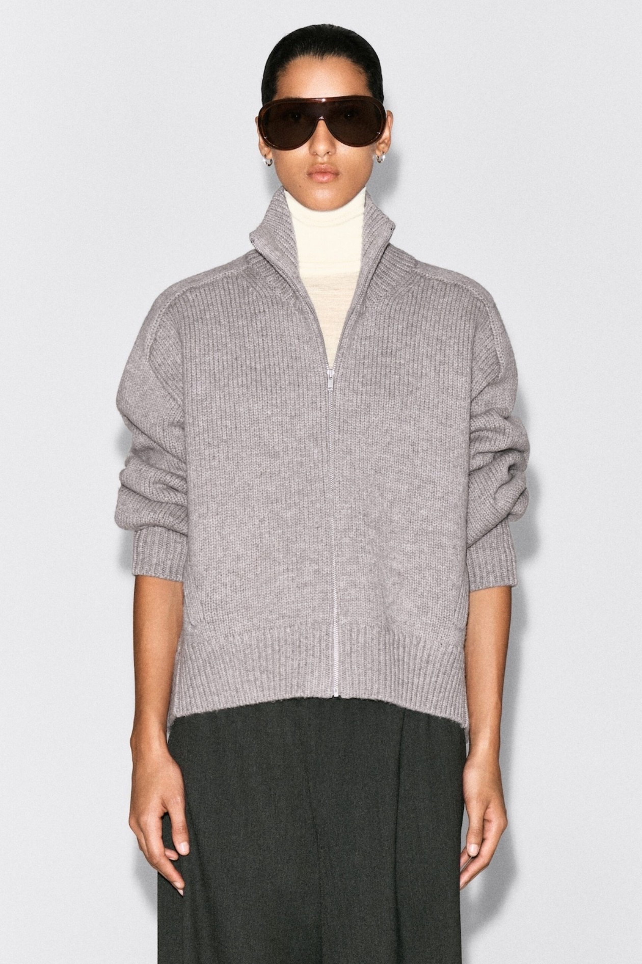 ROUNDED WOOL MOCK-NECK ZIP-UP JACKET

#LTKWorkwear #LTKTravel #LTKootd
