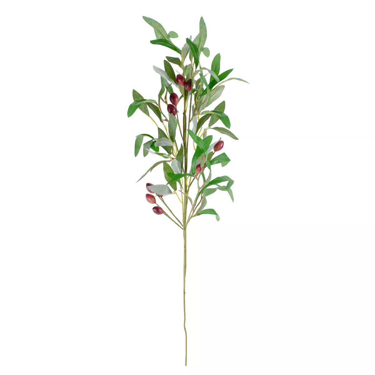 Northlight 28" Artificial Olive Branch Stem with Leaves and Fruit | Target