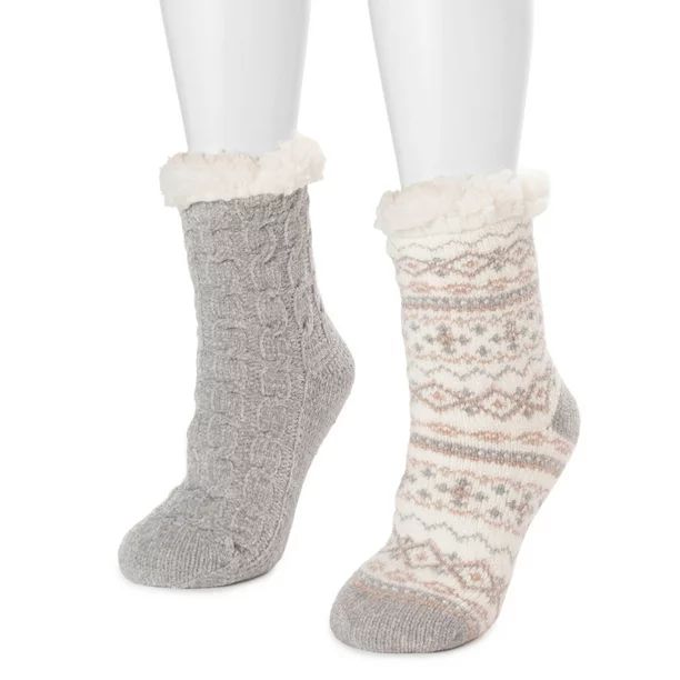 Muk Luks Women's Cabin Socks, 2-Pack - Walmart.com | Walmart (US)