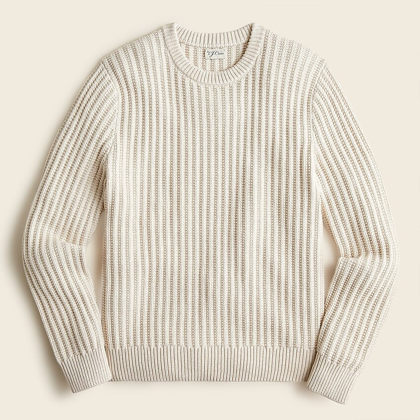 Textured cotton crewneck sweater | J. Crew US