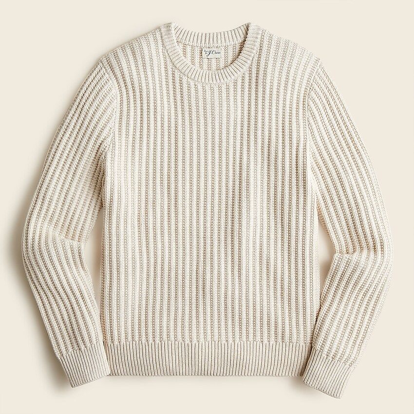Textured cotton crewneck sweater | J.Crew US