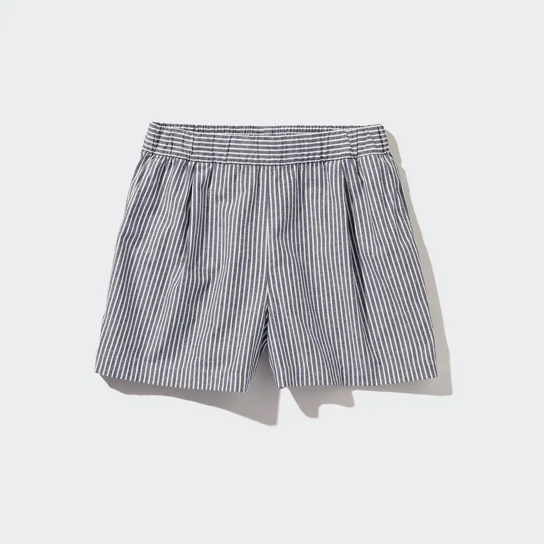 COTTON STRIPED EASY SHORTS | UNIQLO (UK)