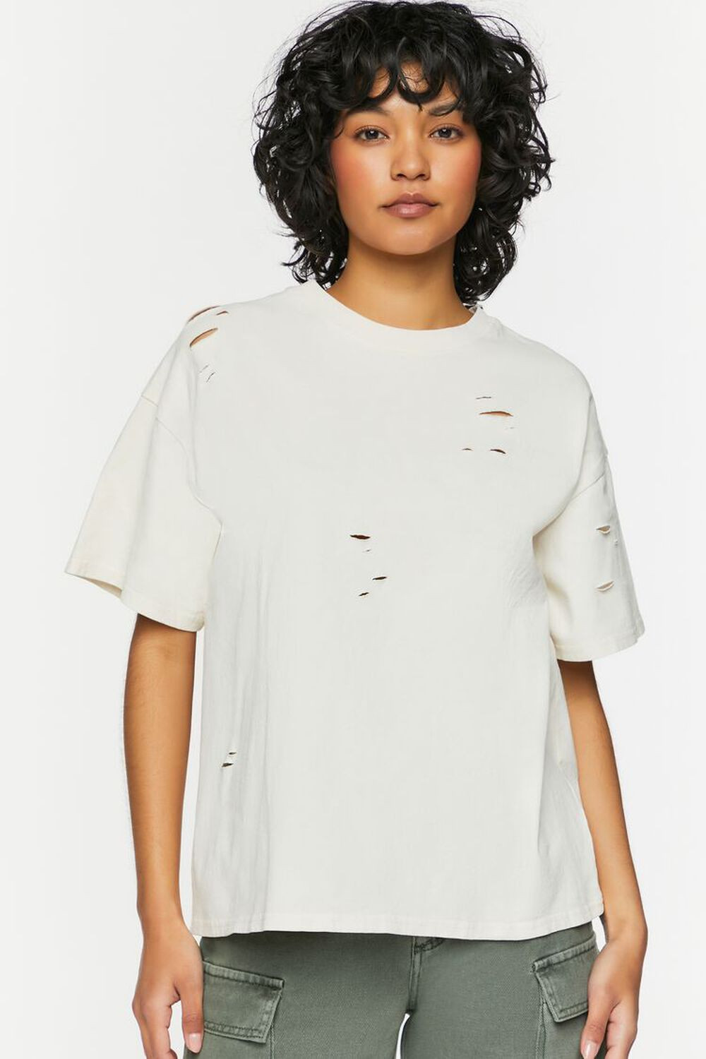 Distressed Crew Tee | Forever 21 (US)