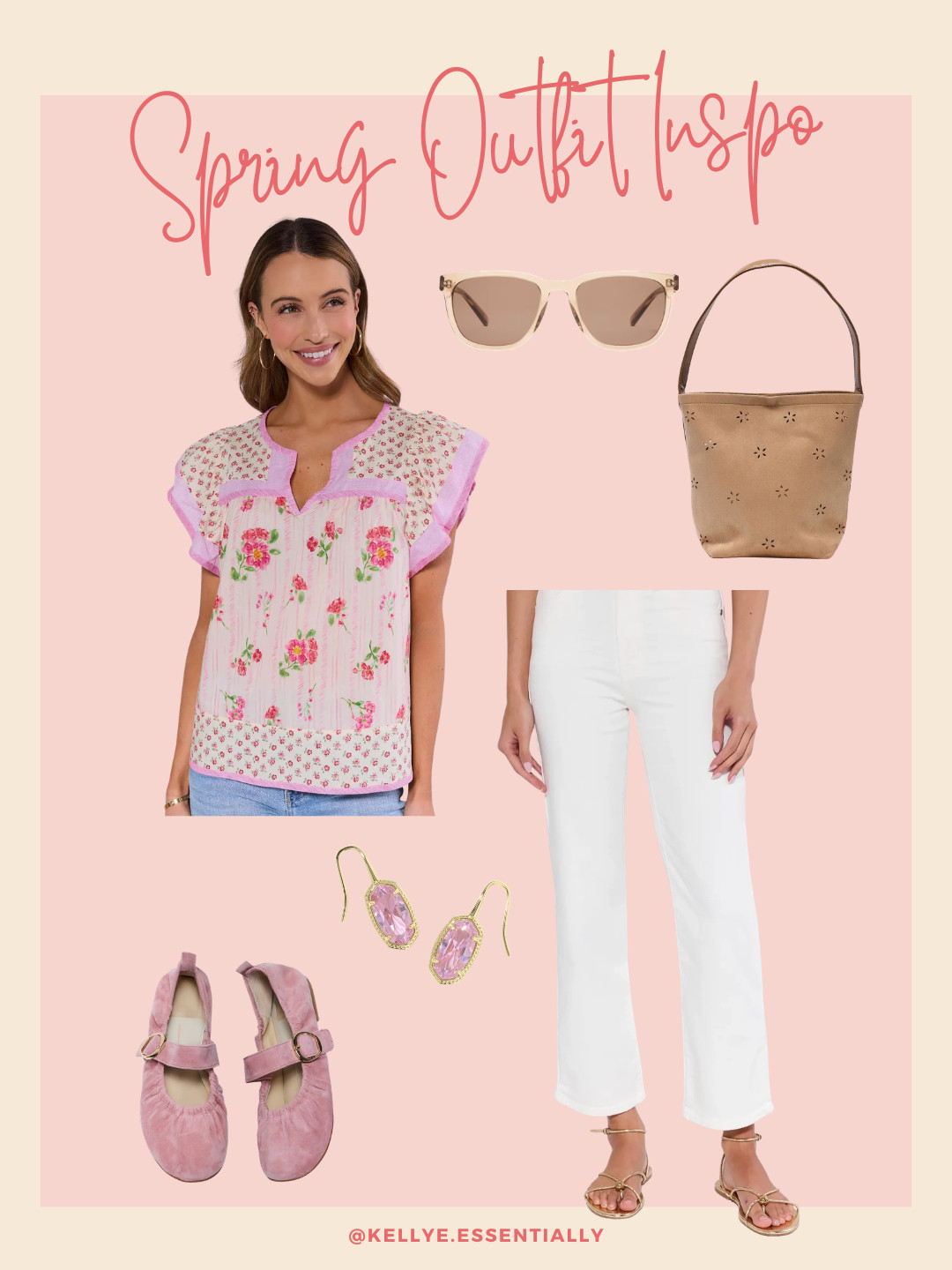 Easy spring outfit idea you can throw on and go 🌸

Floral blouse + white pants + neutral accessories = fresh, feminine, effortless. Add pink flats, simple jewelry, and sunnies for that polished but still comfy look. 

 #LTKootd #LTKSeasonal