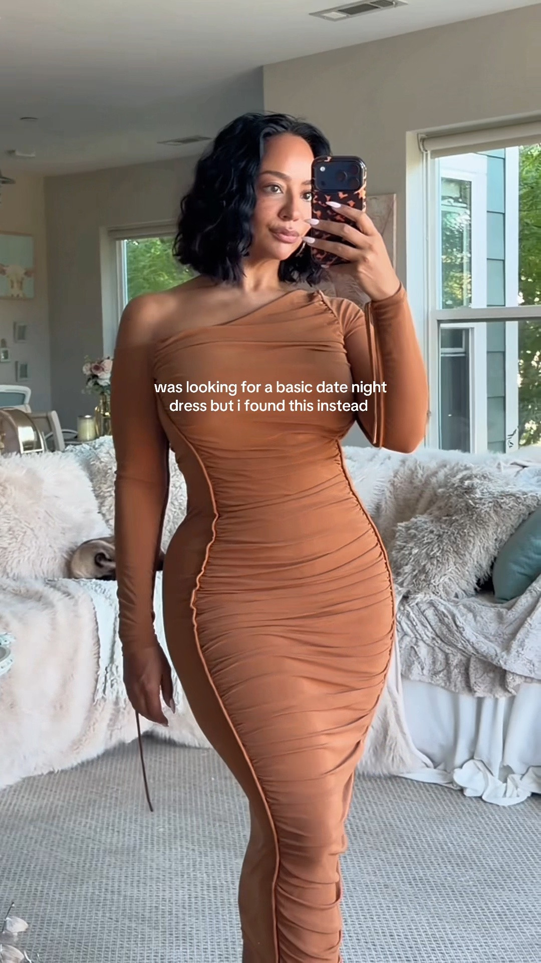 One of my fave date night outfits. This dress has ruching throughout and is so flattering on curves. Comes in a few colors and is affordable. 🤎

over 40 outfit
petite curvy

#LTKOver40 #LTKPetite #LTKootd
