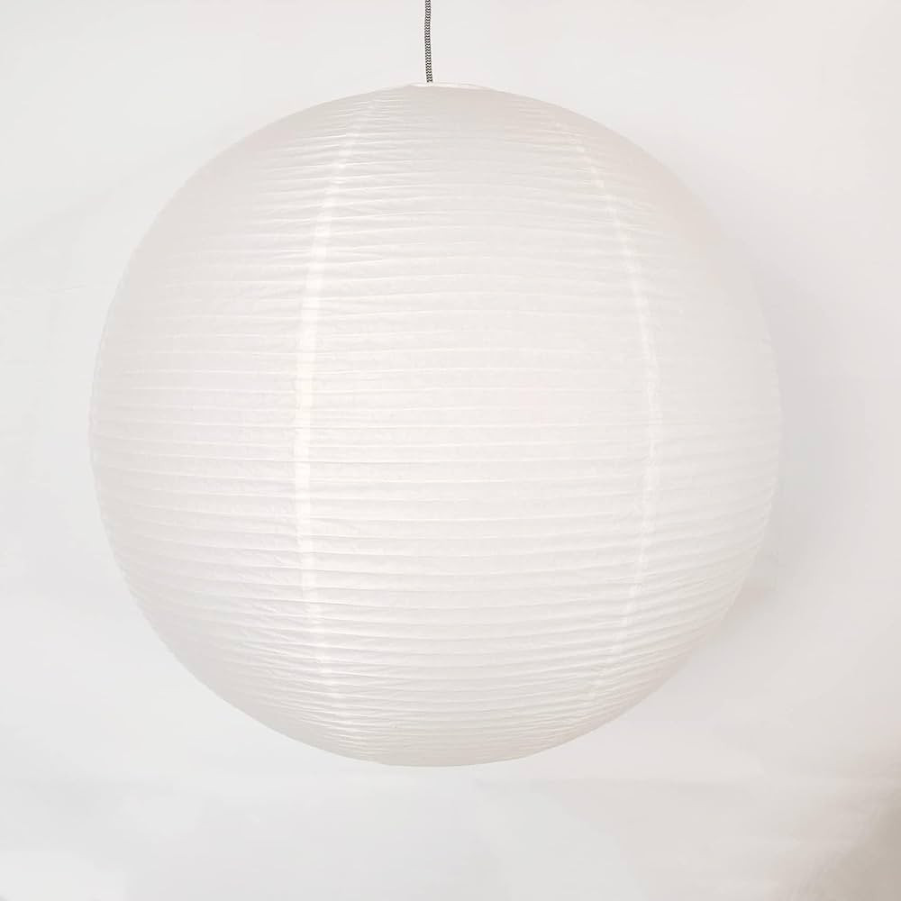 White Round paper lamp shade 50cm(19Inch) Chinses Lantern Pendant Lamp Shade,Large Foldable Lamps... | Amazon (US)