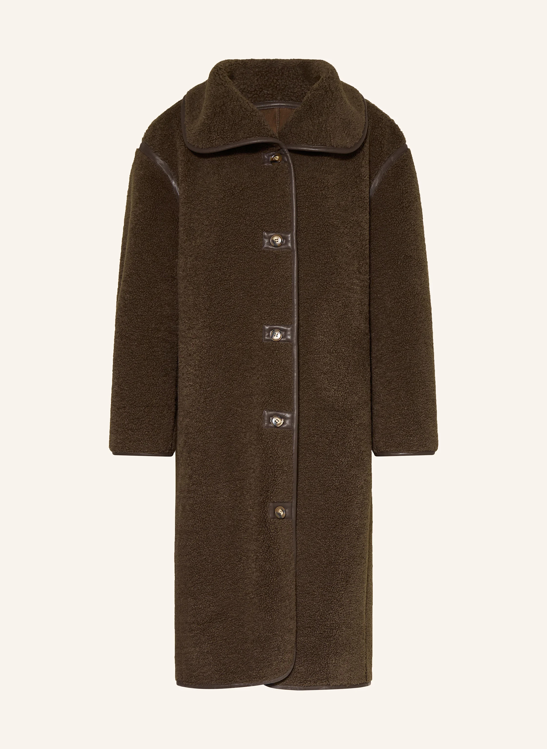 NEO NOIR Teddyfell-Mantel CARMEN in dunkelbraun | Breuninger (DACH)