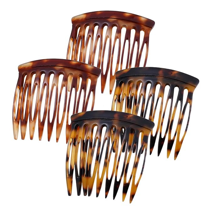 Hair Side Combs - Small French Side Hair Comb Clips for Women Decorative French Twist Hair Stylin... | Amazon (US)