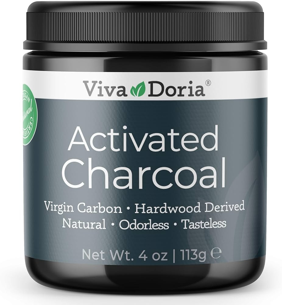 Viva Doria Activated Charcoal Powder, Hardwood Derived, Food Grade, 4 Oz | Amazon (US)