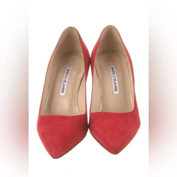 Manolo Blahnik pumps size 7 / EU 37 . red suede | Poshmark