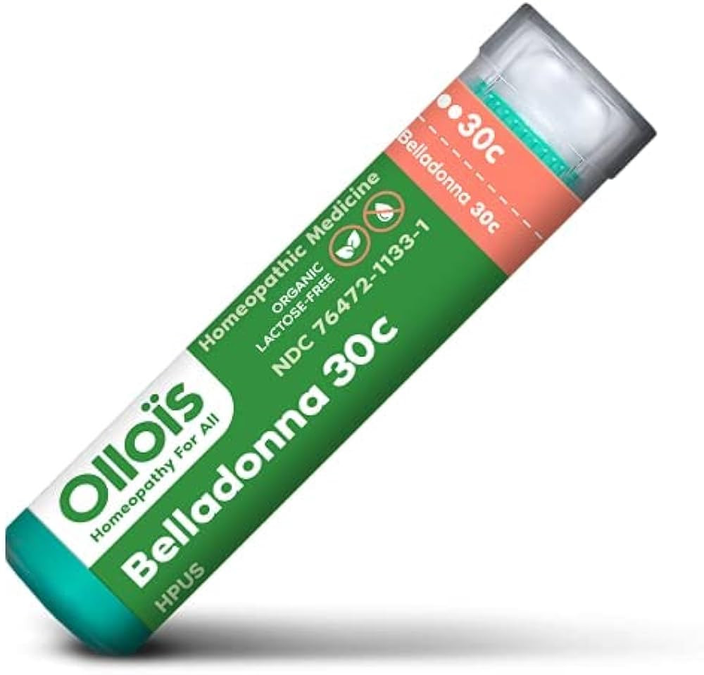 OLLOIS Belladonna 30c Organic, Lactose-Free Homeopathic Medicine, 80 Pellets (Pack of 1) | Amazon (US)