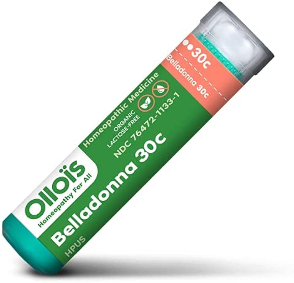 OLLOIS Belladonna 30c Organic, Lactose-Free Homeopathic Medicine, 80 Pellets (Pack of 1) | Amazon (US)
