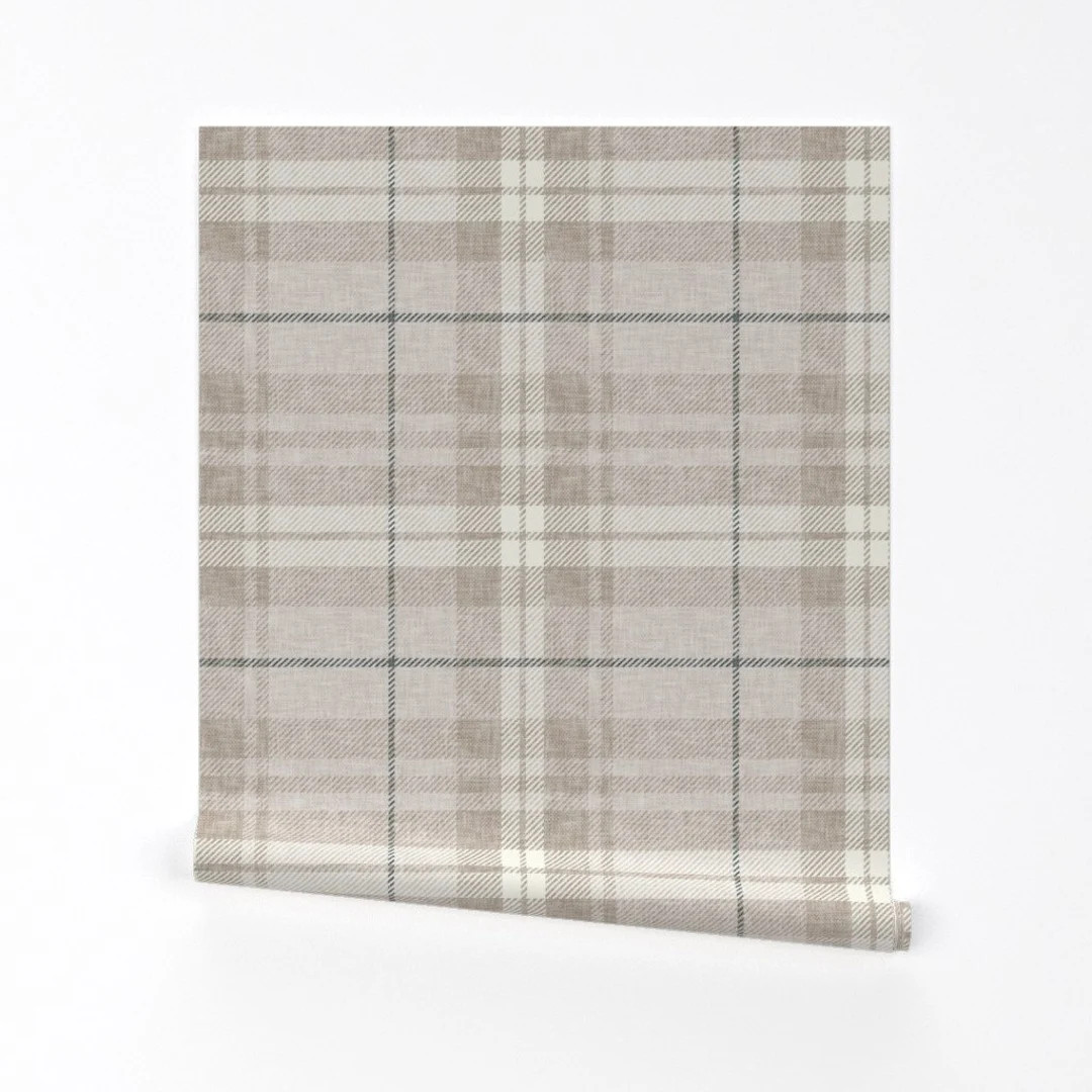 Soft Autumn Plaid Wallpaper Neutral Fall Plaid by - Etsy | Etsy (US)