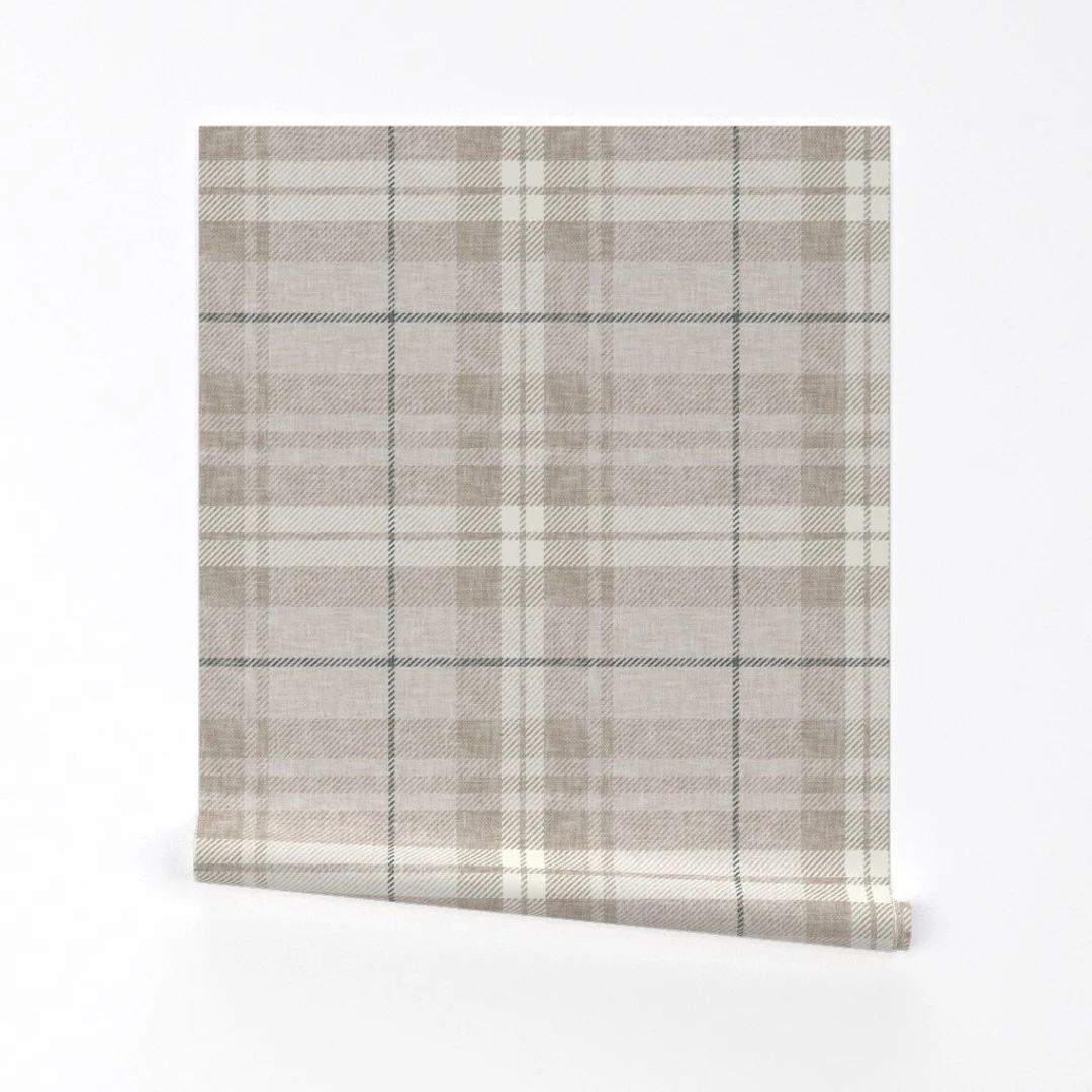 Soft Autumn Plaid Wallpaper Neutral Fall Plaid by - Etsy | Etsy (US)