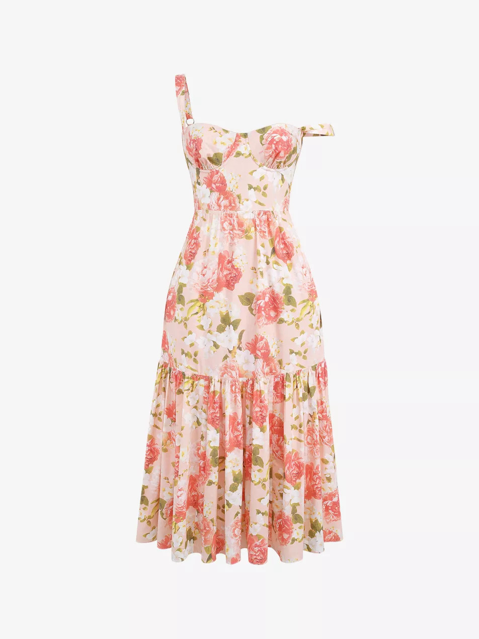 Elia floral-print stretch-cotton midi dress | Selfridges