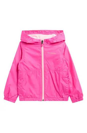 Columbia Kids' Center Ridge II Lined Windbreaker in Pink Ice/Satin Pink Lining at Nordstrom Rack, Size 3T | Nordstrom Rack