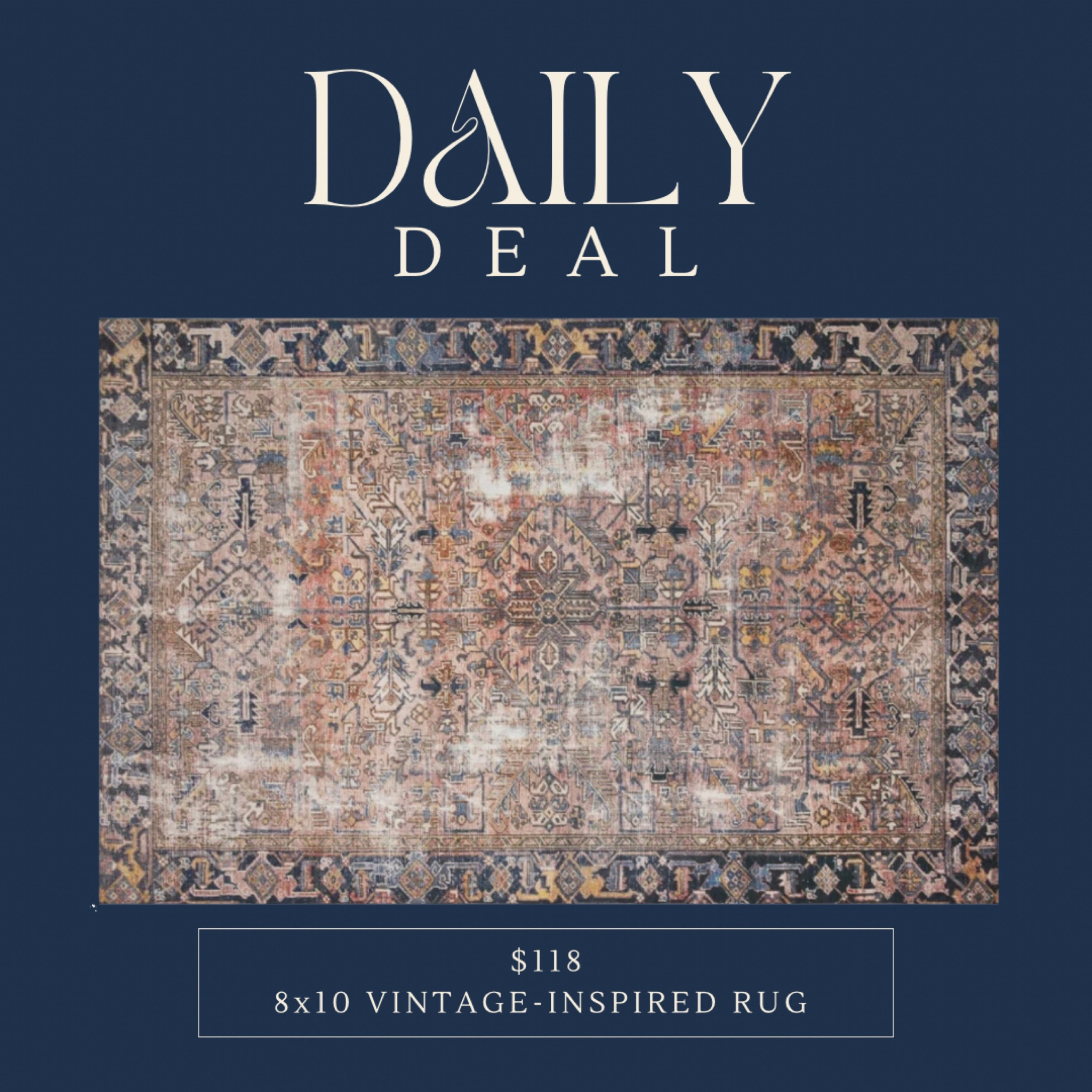 Vintage Vibes Alert! 🌟

Can you believe it? This stunning 8x10 vintage-inspired rug is a jaw-dropping 70% off, priced at just $118! 😱 Don't miss out on this clearance sale – it's a steal! Grab it now to add a touch of elegance to your space. 🏡✨ #ClearanceSale #VintageRug #ShopNow

#LTKhome #LTKsalealert #LTKfamily