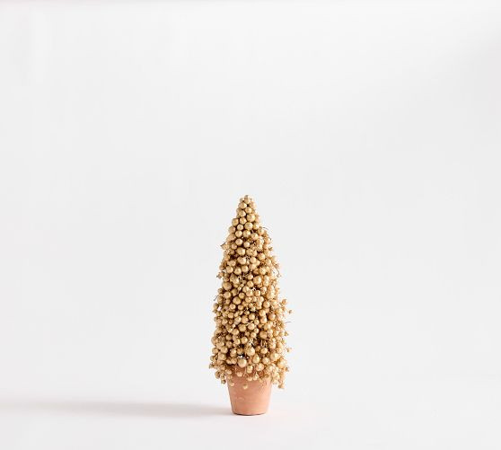 Faux Potted Berry Cluster Cone Trees | Pottery Barn CA