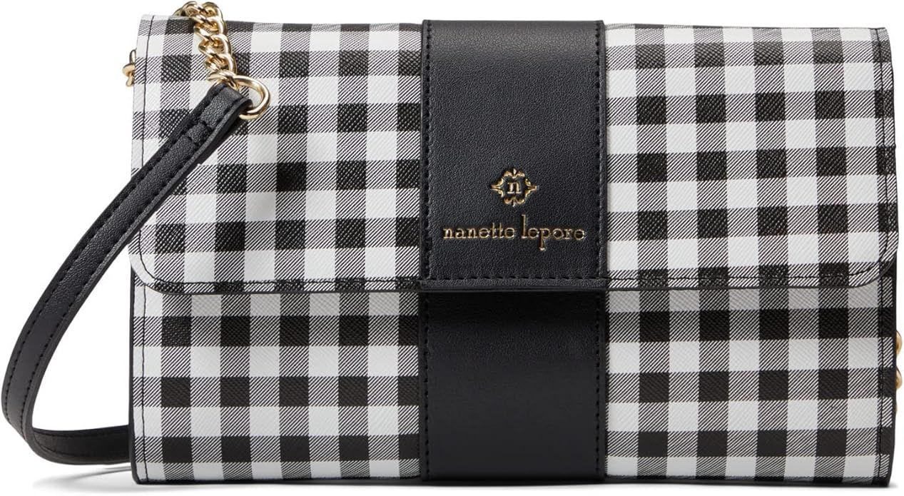 Nanette Lepore Doreen Flap with Stripe Wallet on a Chain | Amazon (US)