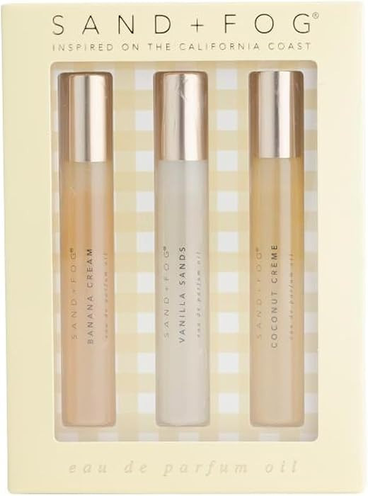 Sand + Fog Eau De Parfum Oil Gift Set, 3 Pack, 0.33 fl oz Each (Banana Cream, Vanilla Sands, Coco... | Amazon (US)