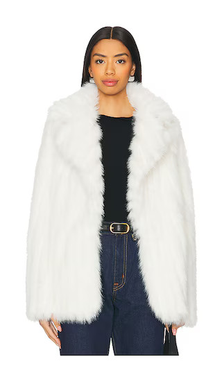Show Me Your Mumu Salt Lake Faux Fur Coat in White. | Revolve Clothing (Global)