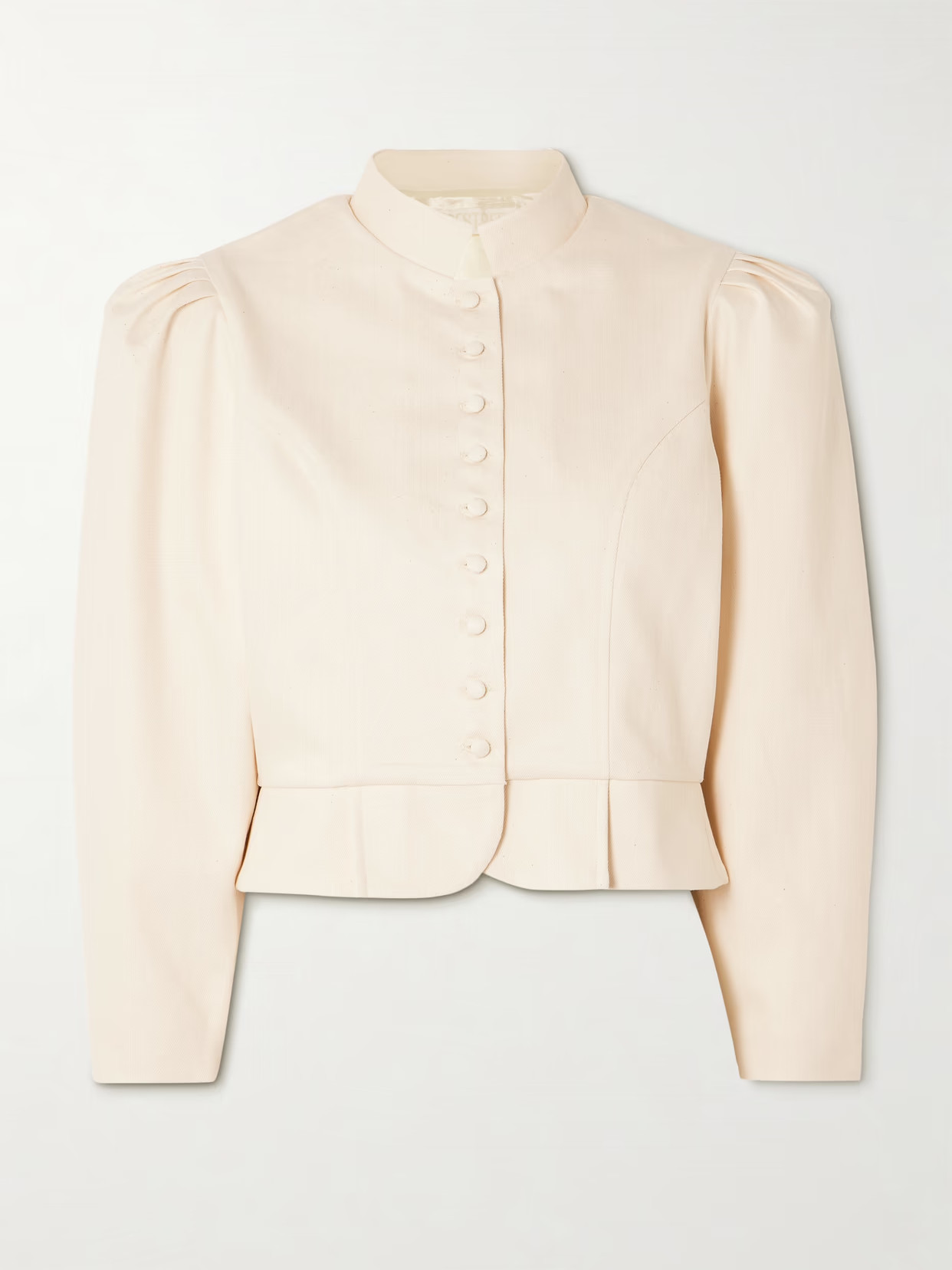 DESTREE - Amoako Denim Peplum Jacket - Neutrals | NET-A-PORTER (US)
