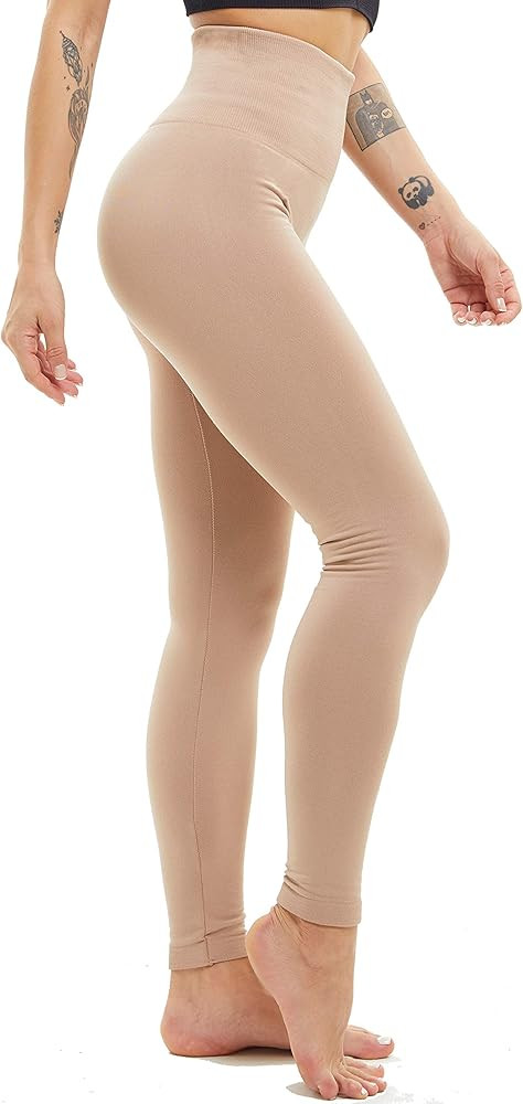 LUOYANXI Leggings con forro polar para mujer - Pantalones cálidos, suaves, con control de abdome... | Amazon (US)
