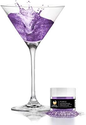 BREW GLITTER Purple Edible Glitter For Drinks, Cocktails, Beer, Drink Garnish & Beverages | 4 Gra... | Amazon (US)