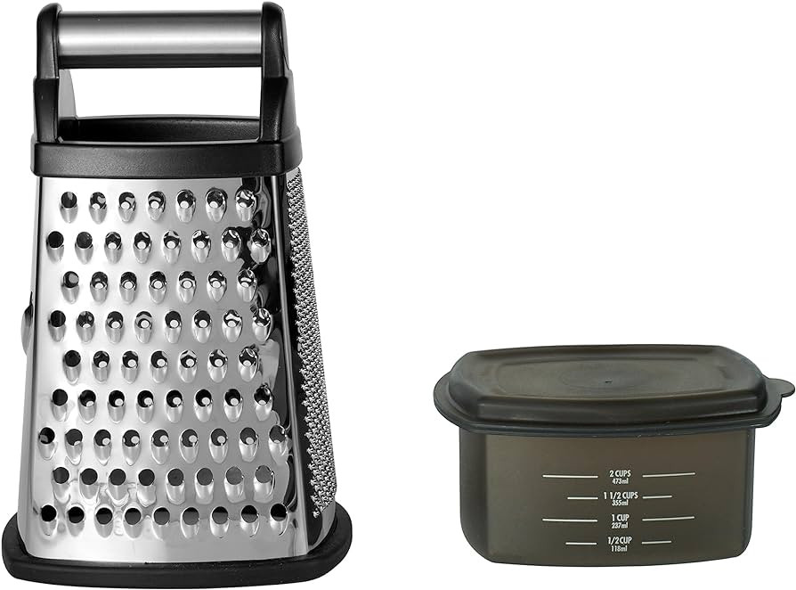 KitchenAid Gourmet 4-Sided Stainless Steel Box Grater for Fine, Medium and Coarse Grate, and Slic... | Amazon (US)