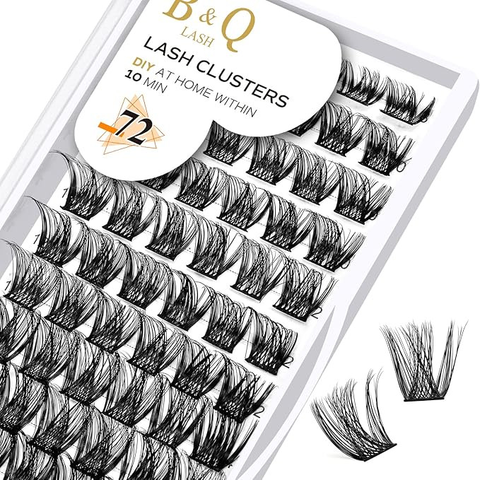Lash Clusters B05 72 Cluster Lashes Mixed Tray DIY Eyelash Extensions D Curl B&Q LASH Fluffy Indi... | Amazon (US)