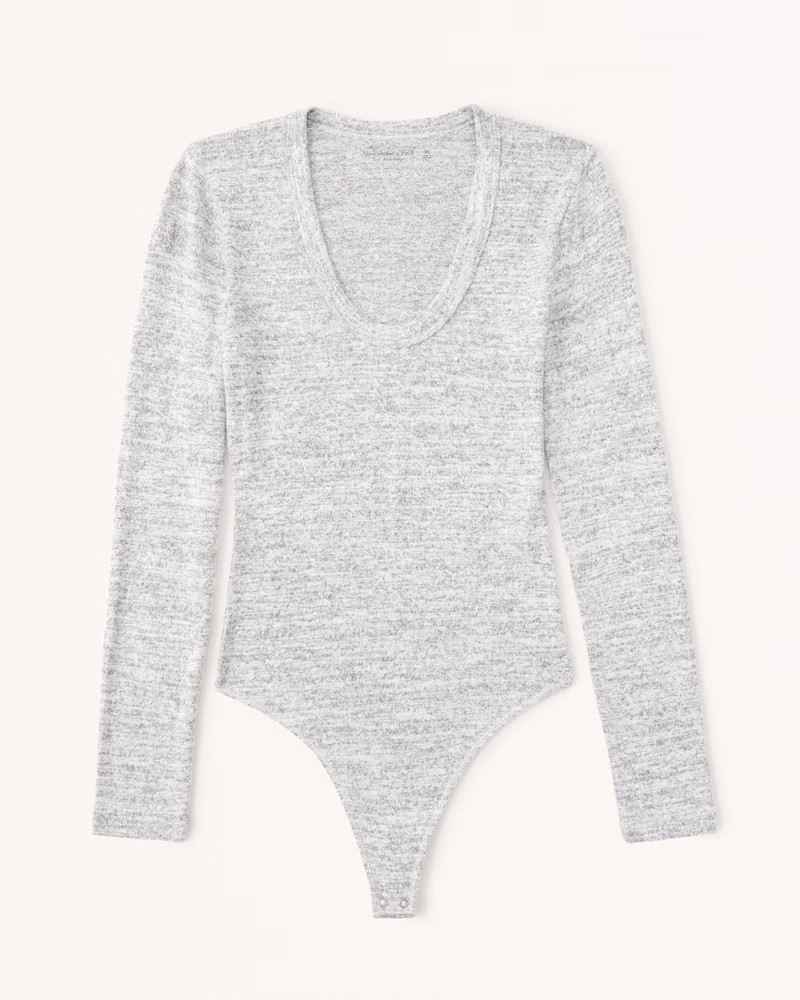 Long-Sleeve Cozy Scoopneck Bodysuit | Abercrombie & Fitch (US)